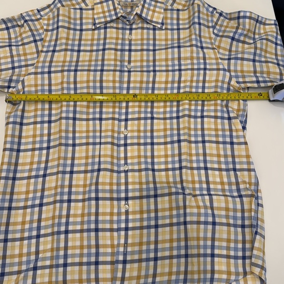 Peter Millar 100%Cotton Yellow & Blue Button-down, M - Picture 2 of 12